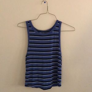 Soft Blue & Black Stripped Tank